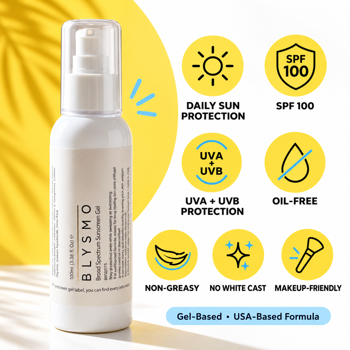 Blysmo Bestie Sun Deal – 3× SPF 100 Sunscreen Gel 100ml