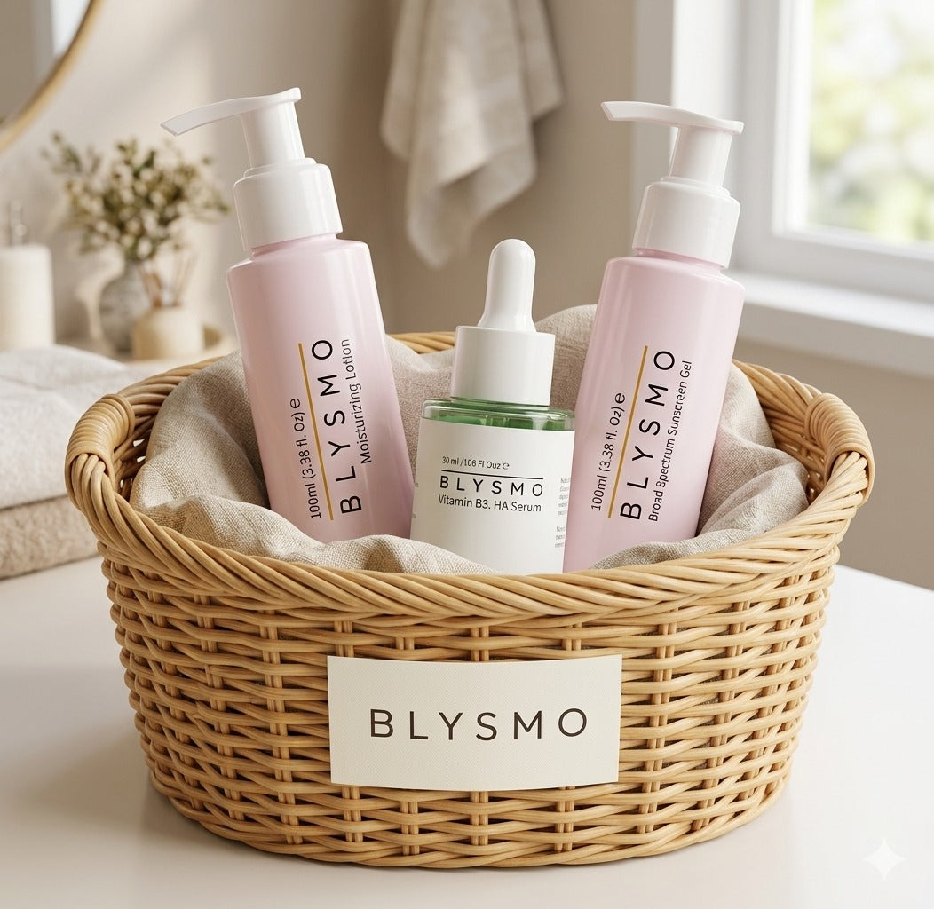 BLYSMO Whitening & Protection Bundle – Sunscreen Gel, HA B3 Zinc Serum & Moisturizing Lotion