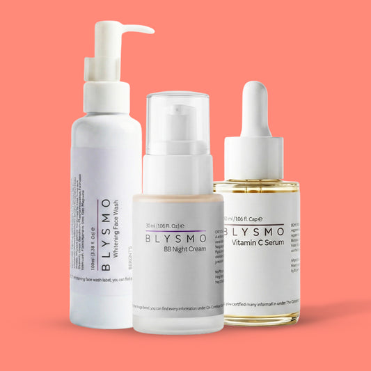 BLYSMO Ultimate Whitening Set – Face Wash + Night Cream + Vitamin C Serum