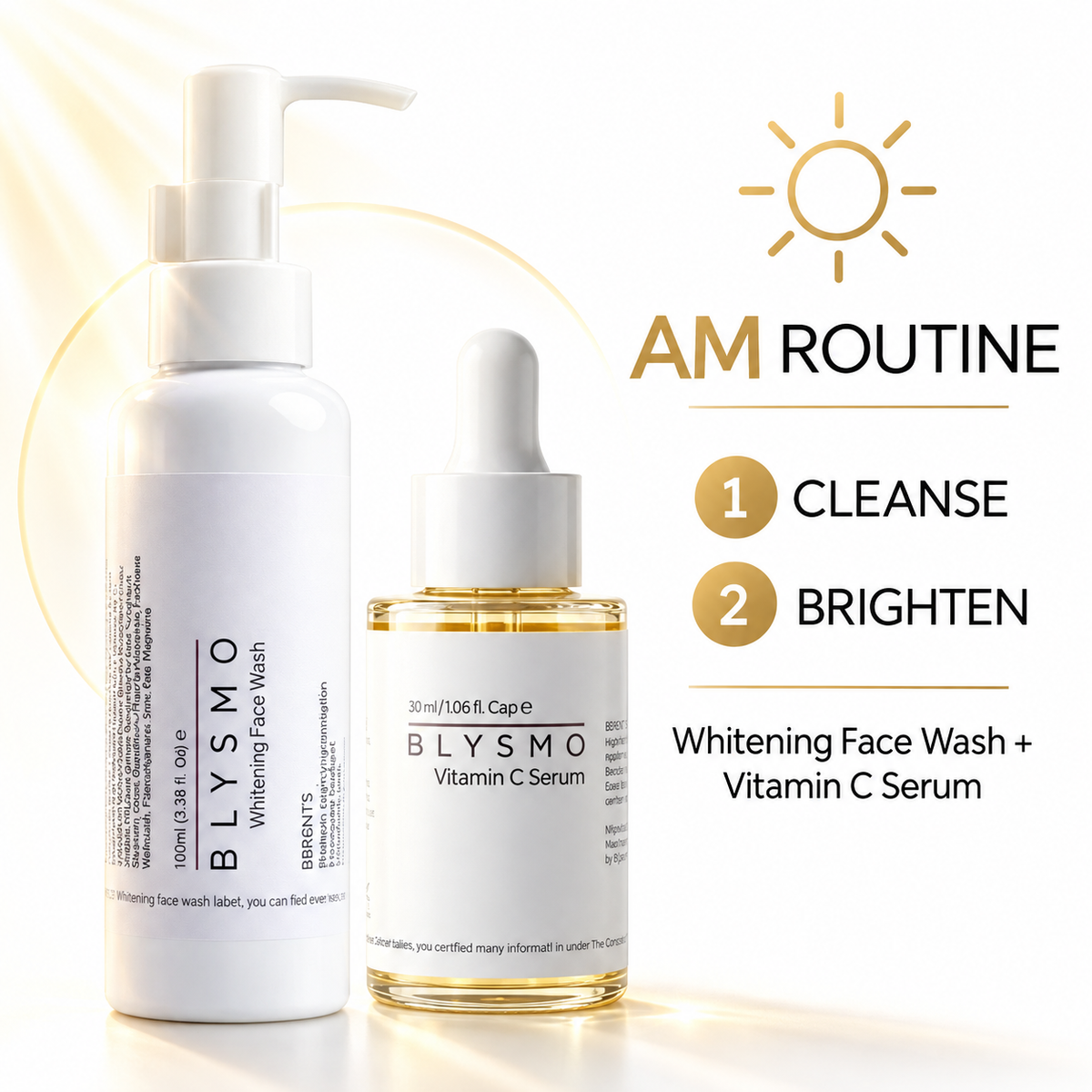 BLYSMO AM/PM Glow System – Complete 3-Step Skincare Bundle