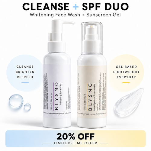 Blysmo Cleanse + SPF Duo – Whitening Face Wash & SPF 100 Sunscreen Gel