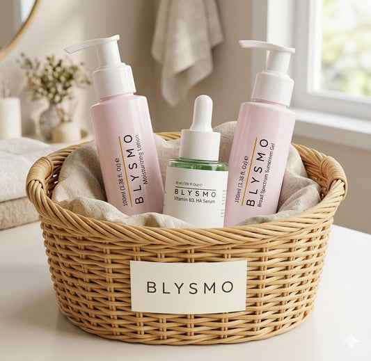 BLYSMO Whitening & Protection Bundle – Sunscreen Gel, HA B3 Zinc Serum & Moisturizing Lotion