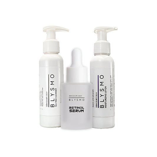 RETINOL SERUM + TEA TREE CLEANSER + MOISTURIZING LOTION
